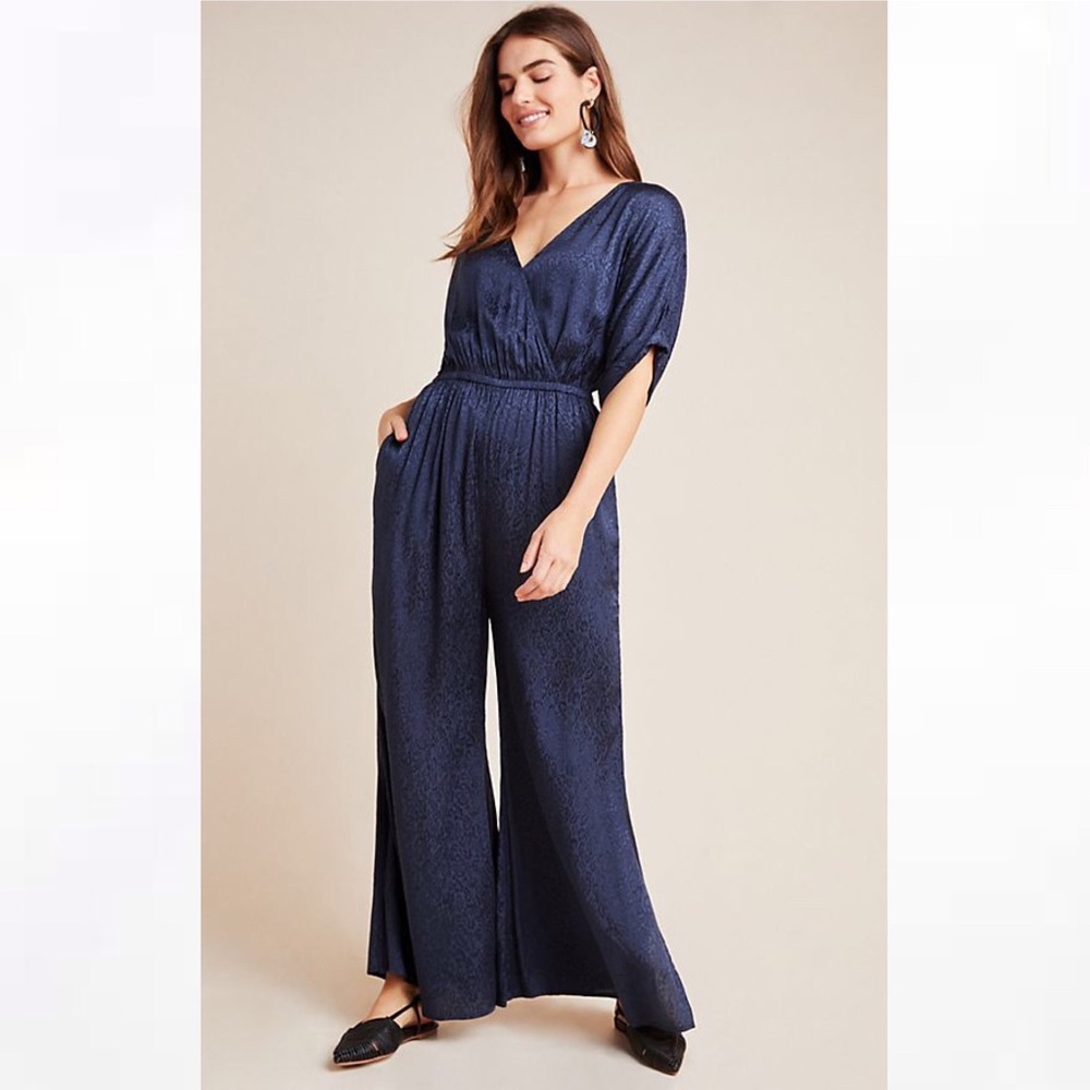 NEW Anthropologie Maeve Yanna Leopard Jumpsuit XL